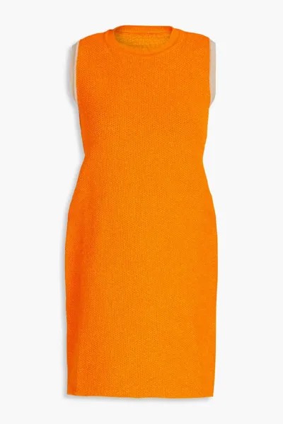 Платье мини вязки букле с вырезом Sorbetto JACQUEMUS, оранжевый