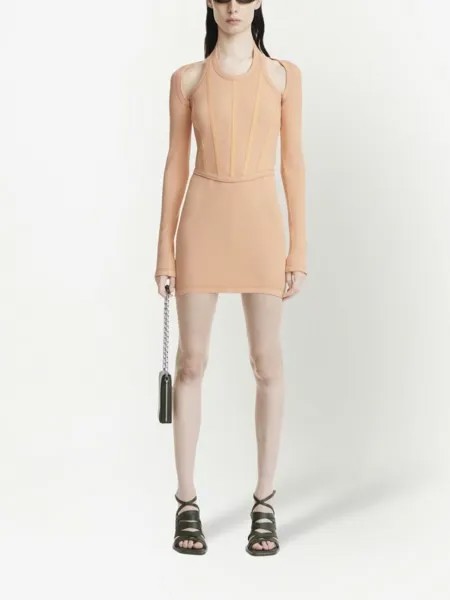 Топ-корсет в рубчик Dion Lee, оранжевый