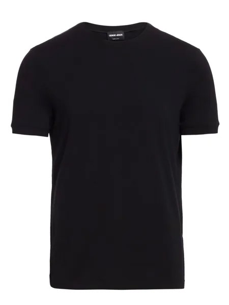 Базовая футболка с круглым вырезом Giorgio Armani, черный