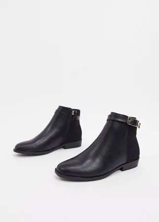 Черные ботинки челси с пряжками Truffle Collection-Черный
