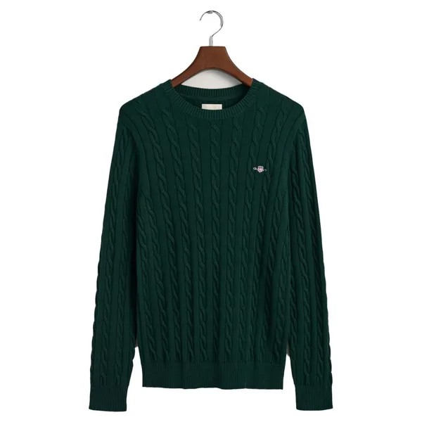 Свитер Gant Cable, зеленый