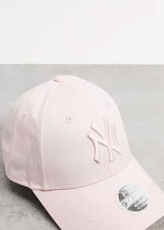 Бледно-розовая кепка с однотонным логотипом NY New Era Exclusive 9Forty-Розовый цвет
