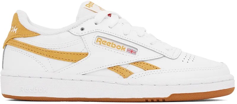 Бело-желтые кроссовки Reebok Classics Club C Revenge