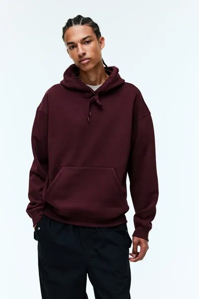 Толстовка свободного кроя с капюшоном H&M, бордовый