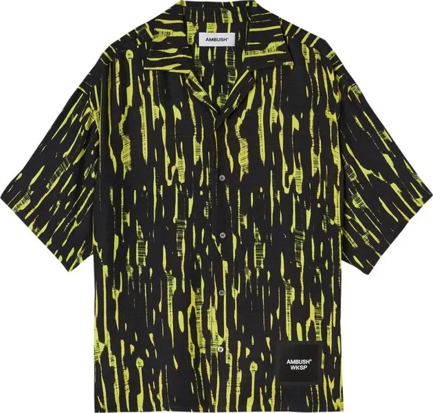Рубашка Ambush Bowling Allover Printed Shirt 'Yellow Fluo', желтый