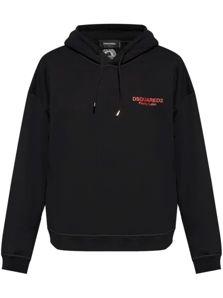 Dsquared2 худи с кулиской и логотипом, черный