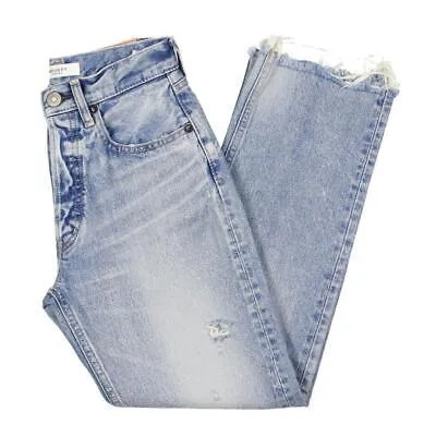 Женские укороченные синие джинсовые широкие джинсы Moussy Vintage Lomita 25 BHFO 4688