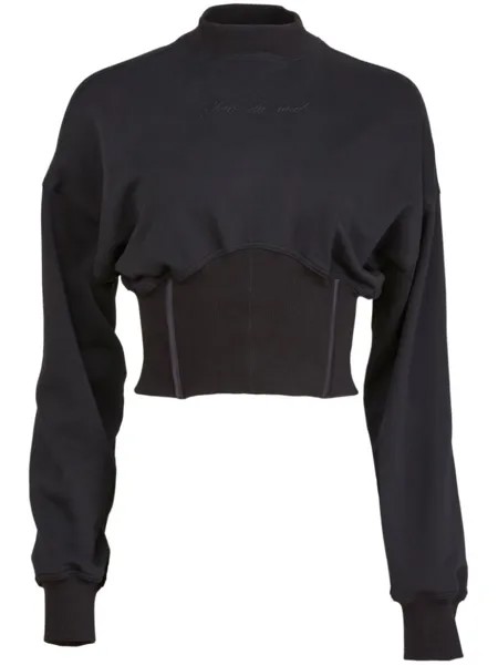 Fleur Du Mal футболка с вышитым логотипом, черный