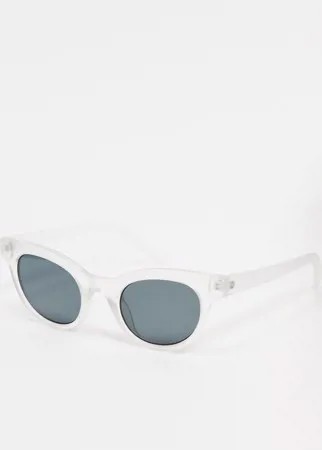 Белые солнцезащитные очки «кошачий глаз» в прозрачной оправе AJ Morgan-Белый