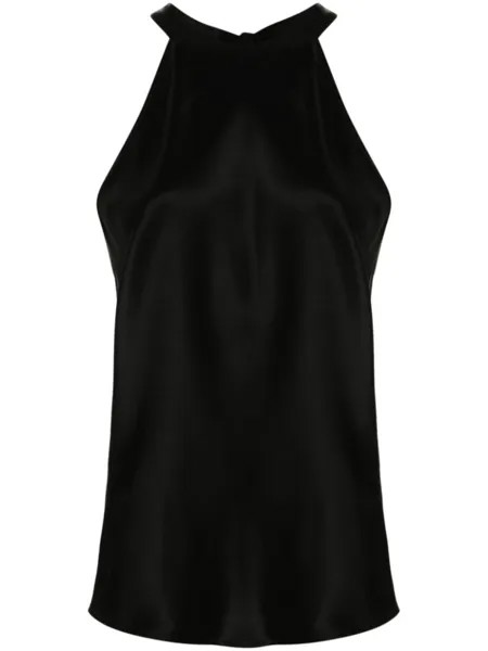 PINKO атласная блузка из ткани жоржет, черный