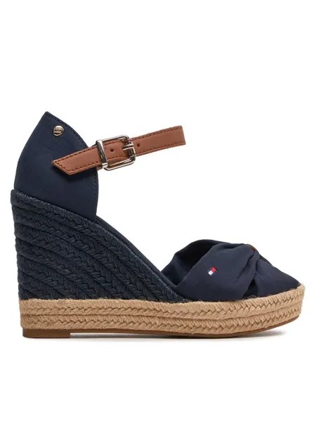 Эспадрильи Tommy Hilfiger Basic Open Toe High Wedge, темно-синий