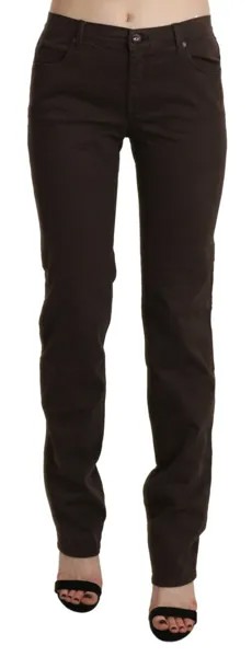 Джинсы ERMANNO SCERVINO Хлопковые коричневые узкие брюки со средней талией s. W32 $600