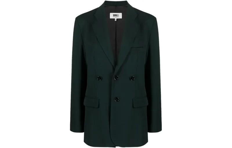 Деловой костюм женский зеленый Mm6 Maison Margiela