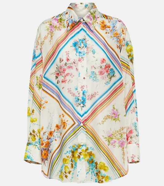 Блузка Halcyon с цветочным принтом ZIMMERMANN, разноцветный