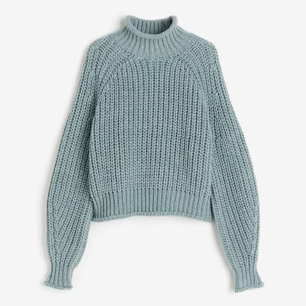 Свитер H&M Knit, серо-синий