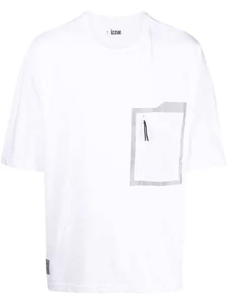 Izzue футболка с нагрудным карманом на молнии