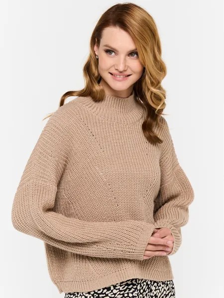 Джемпер женский BE YOU 7222-40101 коричневый 44 RU