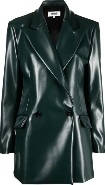 Блейзер MM6 Maison Margiela Blazer 'Petrol Green', зеленый