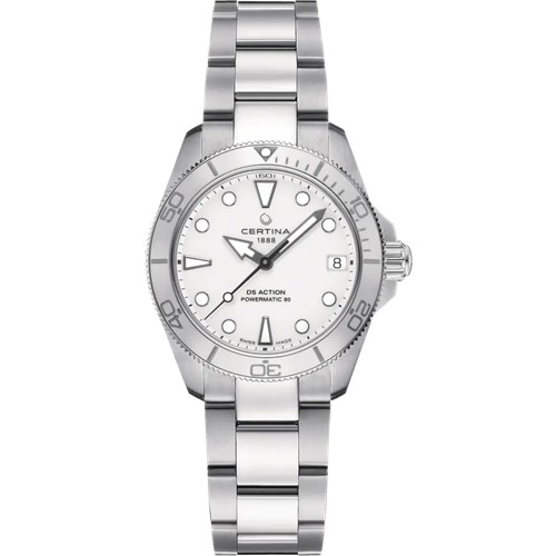 Наручные часы Certina C0320071101100, белый, серебряный