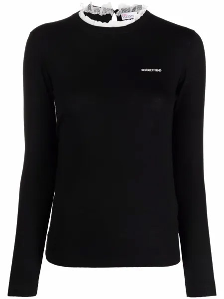 RED Valentino джемпер с кружевной отделкой