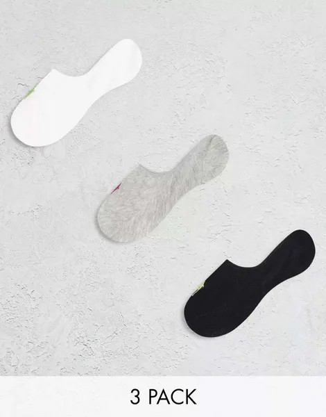 3 пары ультранизких спортивных носков с логотипом Polo Ralph Lauren