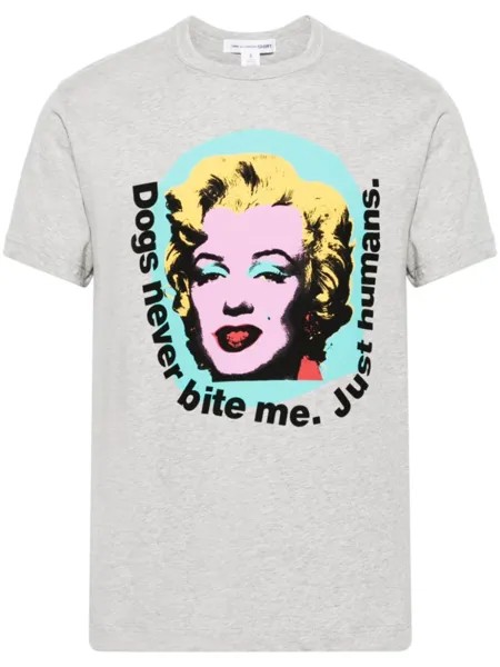 Comme Des Garçons Shirt футболка с графичным принтом, серый
