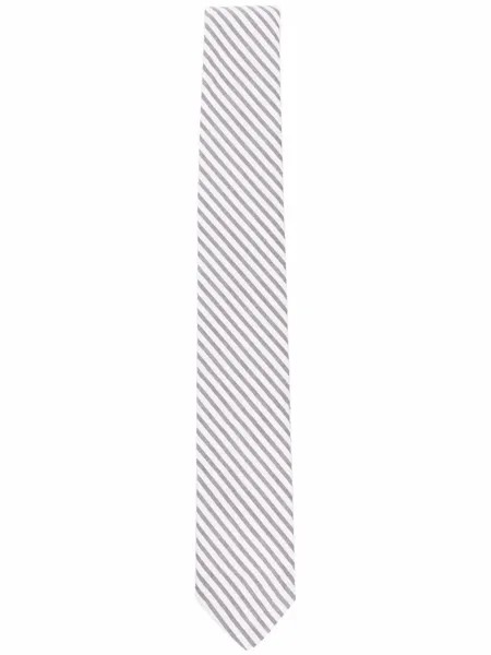 Thom Browne Kids полосатый галстук из сирсакера