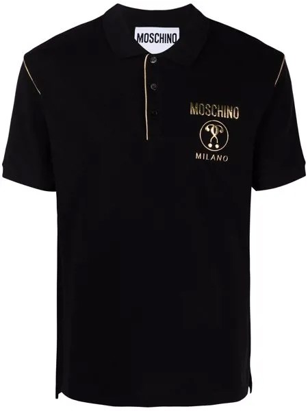 Moschino рубашка поло с контрастной отделкой и логотипом