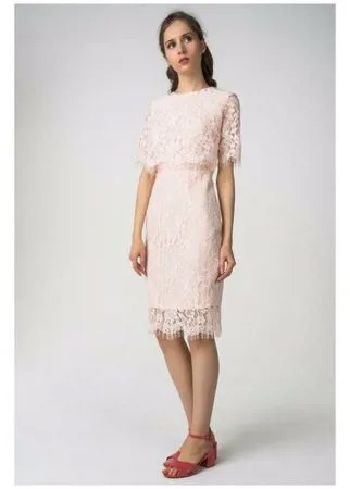 Кружевное платье миди Fashion Confession 005429-2 Розовый 46