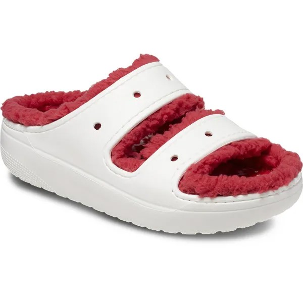 Сандалии Crocs Classic Cozzzy Holiday Sweater, белый