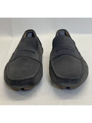 Мужские серые кожаные лоферы без шнуровки с квадратным носком дизайнерского бренда Penny Drive 7 м