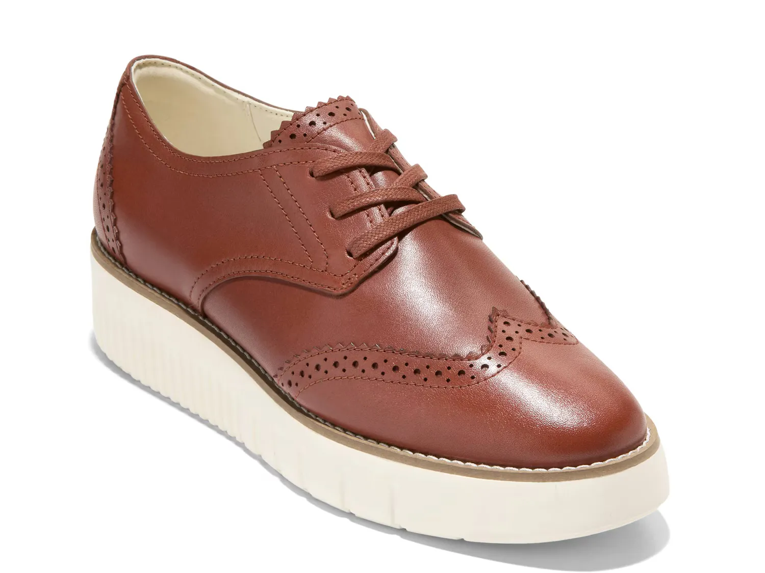 Оксфорды Grand City Platform Wingtip Oxford Cole Haan, темно-коричневый