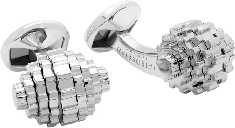 Запонки мужские Tateossian CF0301 серебристые