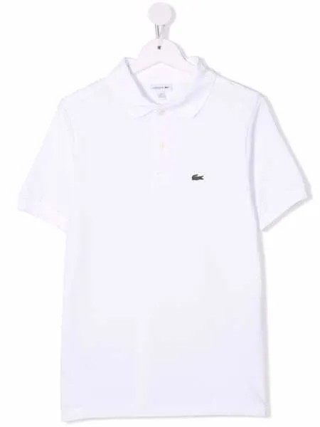 Lacoste Kids рубашка поло с вышитым логотипом