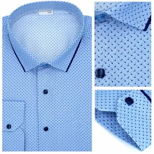 Рубашка Mixers, размер 7XL, голубой