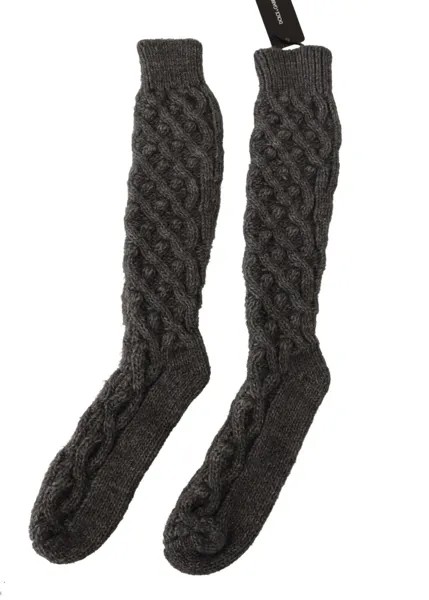 Носки DOLCE - GABBANA Серые шерстяные вязаные длинные женские аксессуары s. L рекомендованная розничная цена 200 долларов США