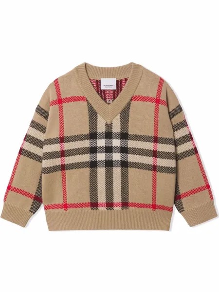 Burberry Kids джемпер в клетку Vintage Check