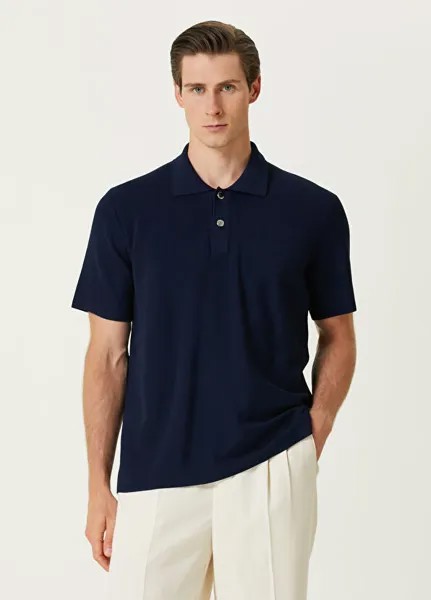 Футболка с воротником-поло Jacquemus, синий