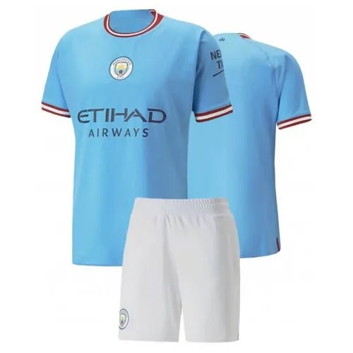 Форма NO NAME футбольная, футболка и шорты, размер 52, белый, голубой