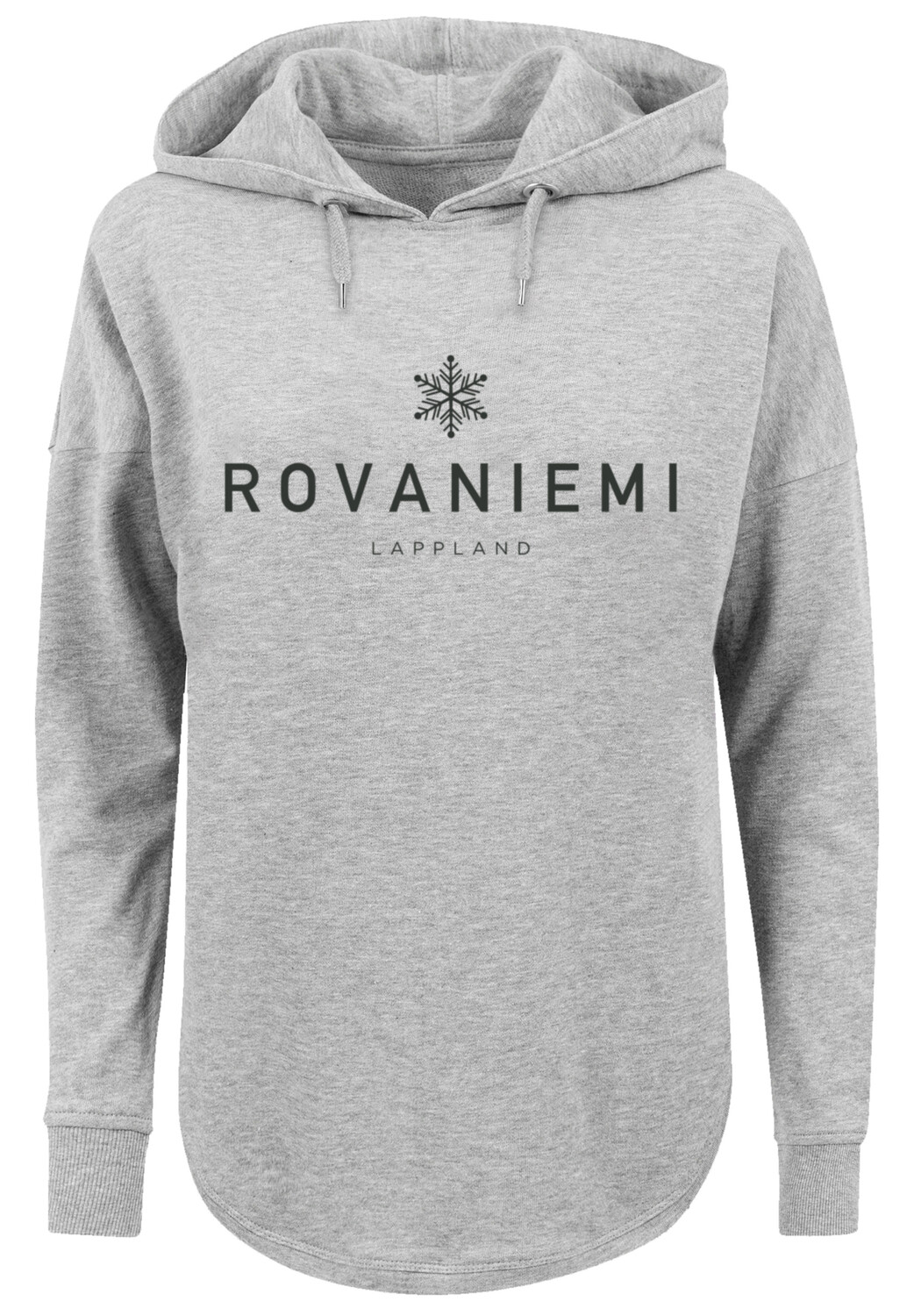 Толстовка F4NT4STIC Oversized Hoodie Schneeflocke Winter Lappland, серый