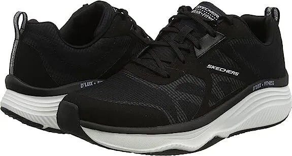 Черные мужские кроссовки Skechers Sport Dlux для фитнеса с подушкой из пены с эффектом памяти, 232361