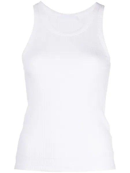 Helmut Lang топ с U-образным вырезом, белый