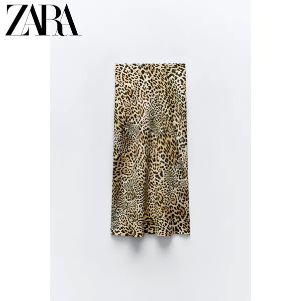 Юбка Zara с леопардовым принтом, леопардовый