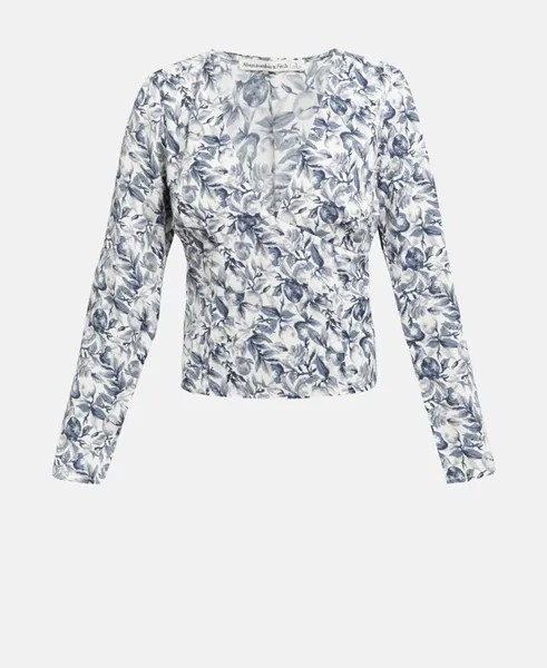 Рубашка блузка Abercrombie & Fitch, синий