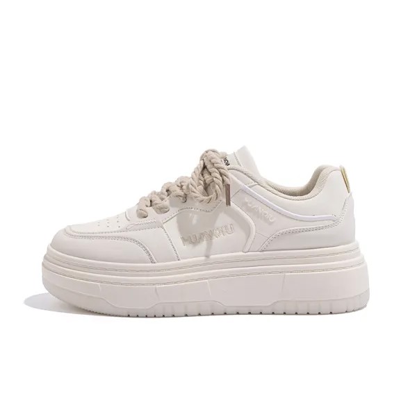Кроссовки HUANQIU Skateboarding Shoes Women's Low-top Beige, цвет Off White