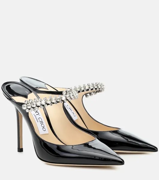 Мюли Bing 100 из лакированной кожи Jimmy Choo, черный