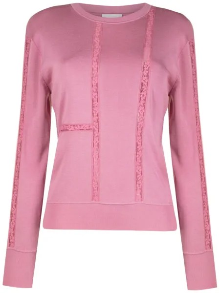 Джемпер с кружевными вставками Chloé, фиолетовый