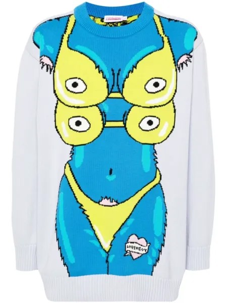 Charles Jeffrey Loverboy джемпер вязки интарсия, синий
