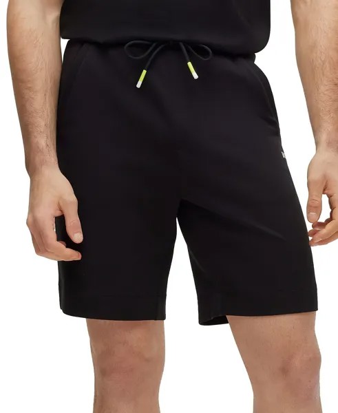 Мужские шорты обычного кроя с вышитым логотипом Hugo Boss