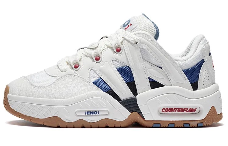 LINING CF Lifestyle Shoes Women's Low-top Cloud White / Classic Blue / Dark Navy Blue